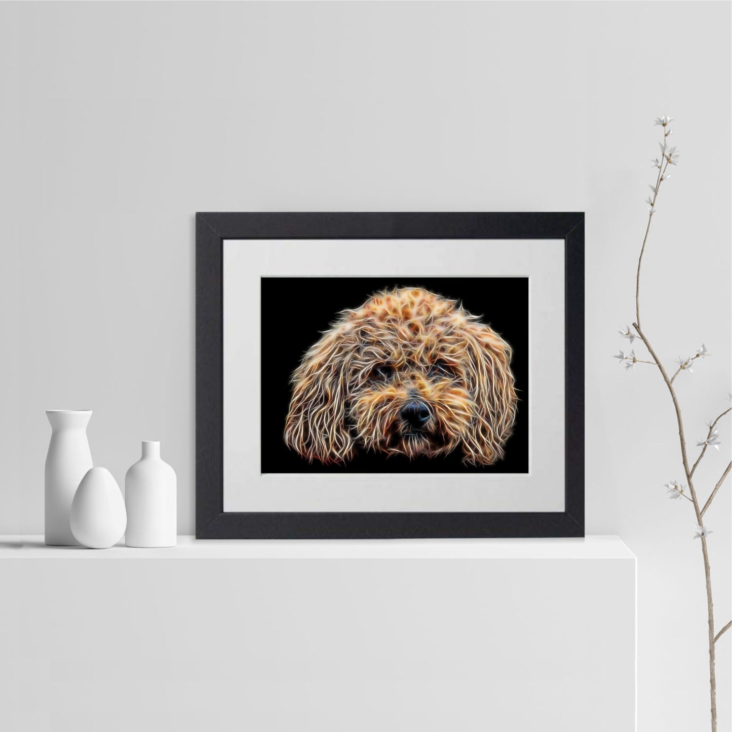 Poochon Print with Stunning Fractal Art Design. Various Sizes Available