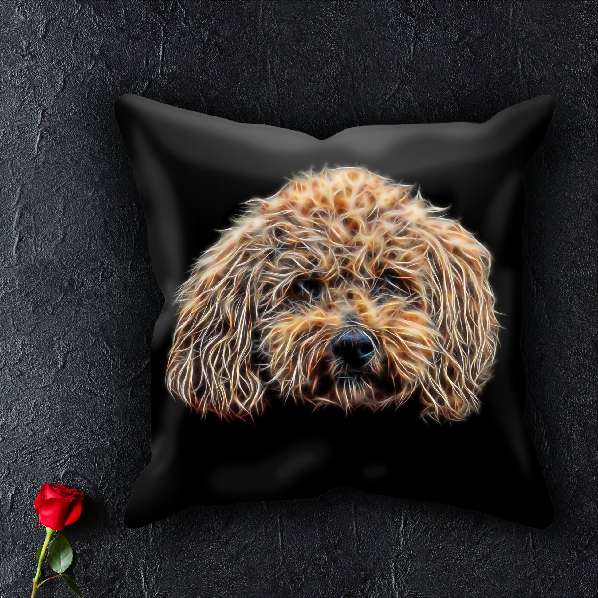 Poochon Cushion and Insert with Stunning Fractal Art Design