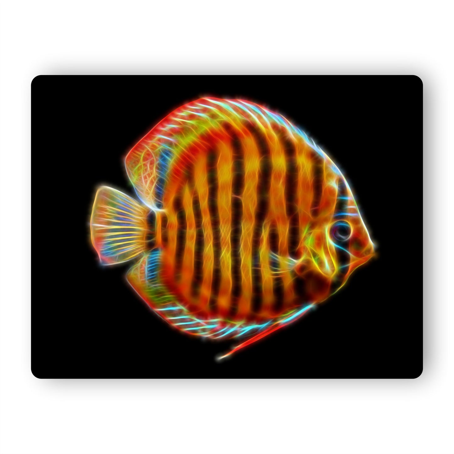 Discus Fish Print with Stunning Fractal Art Design.