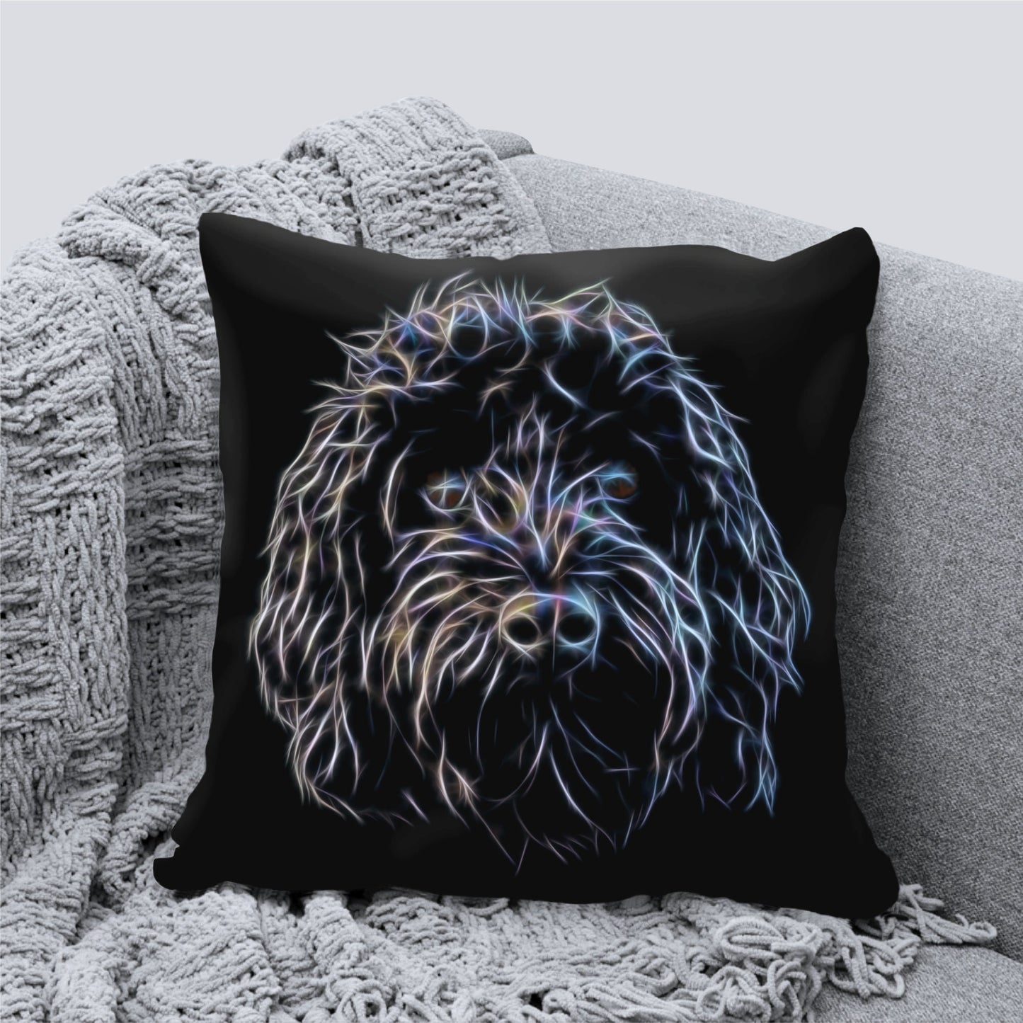 Black Cockapoo Cushion