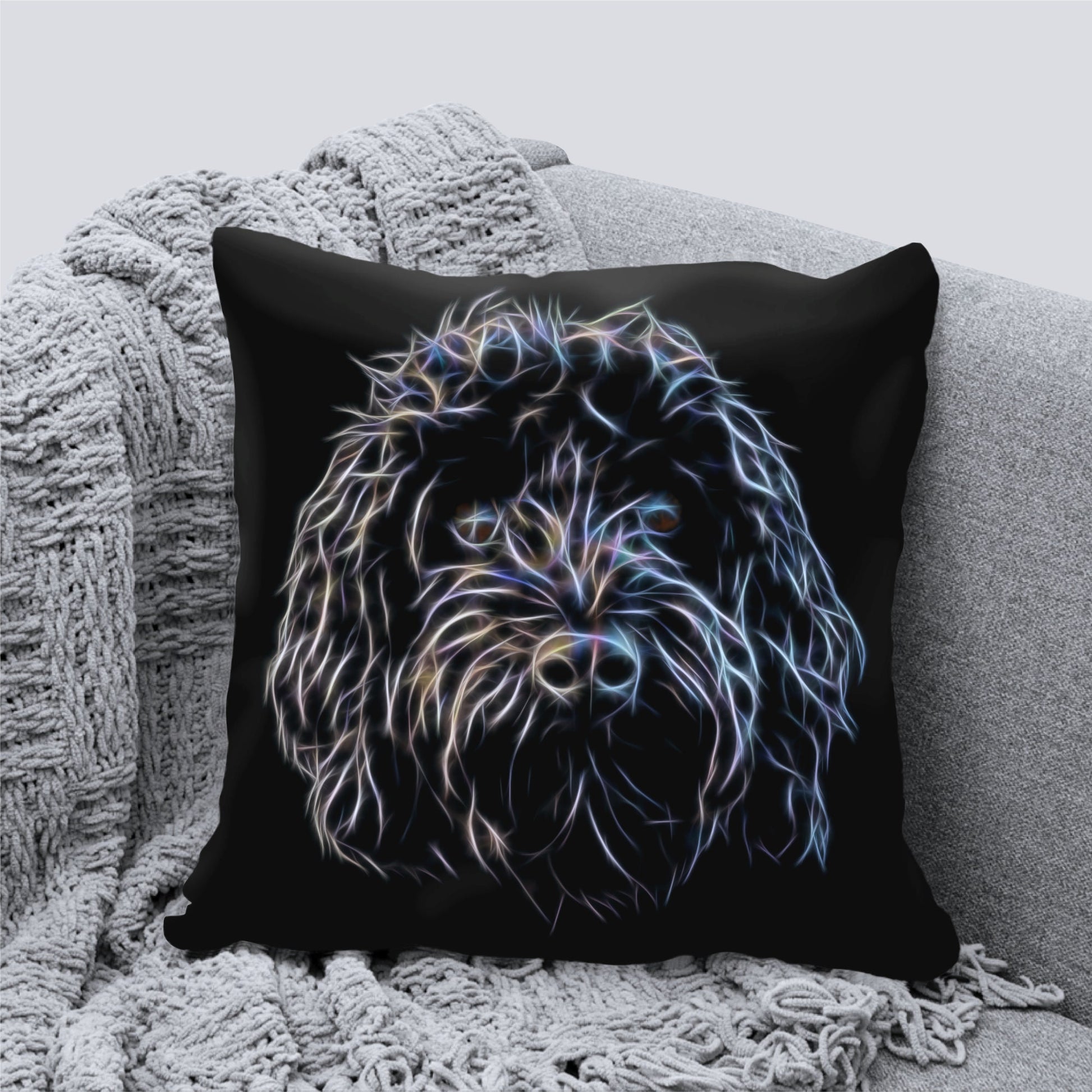 Black Cockapoo Cushion