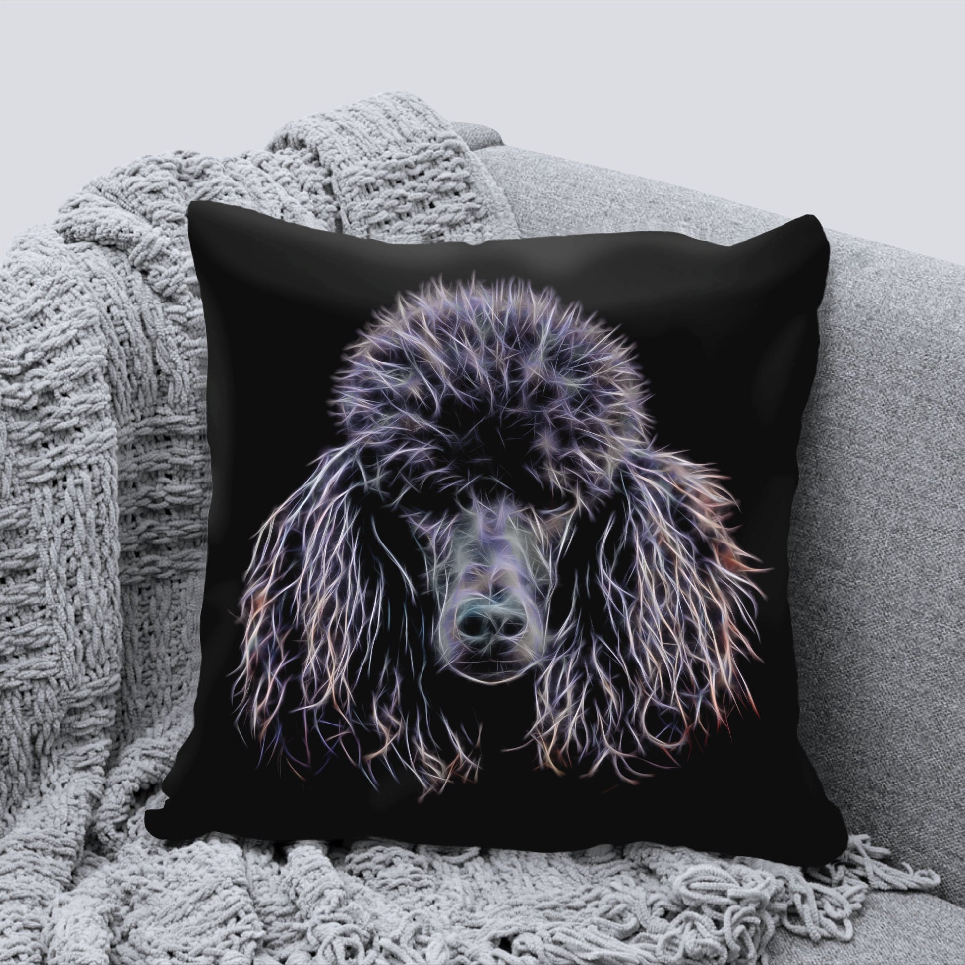 Black Poodle Cushion