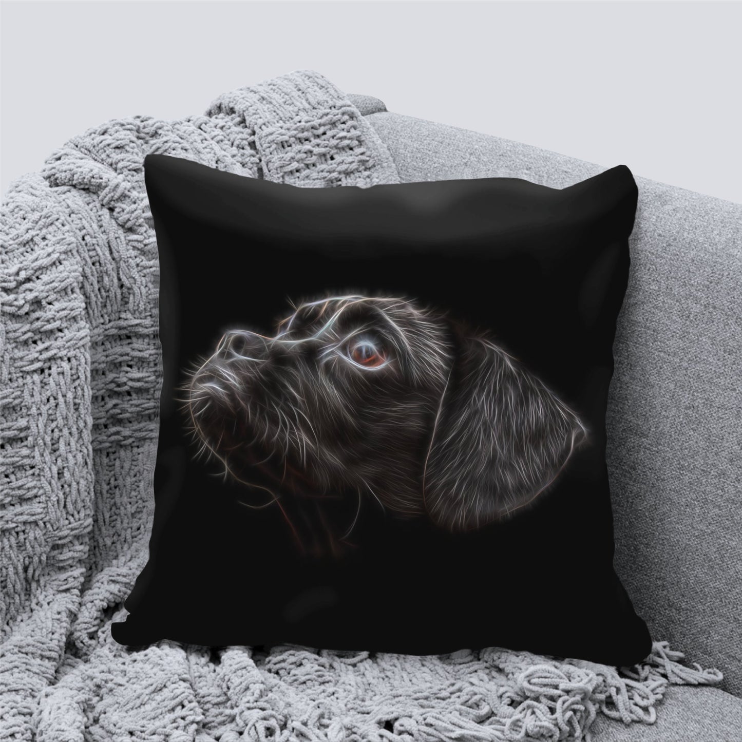 Black Puggle Cushion