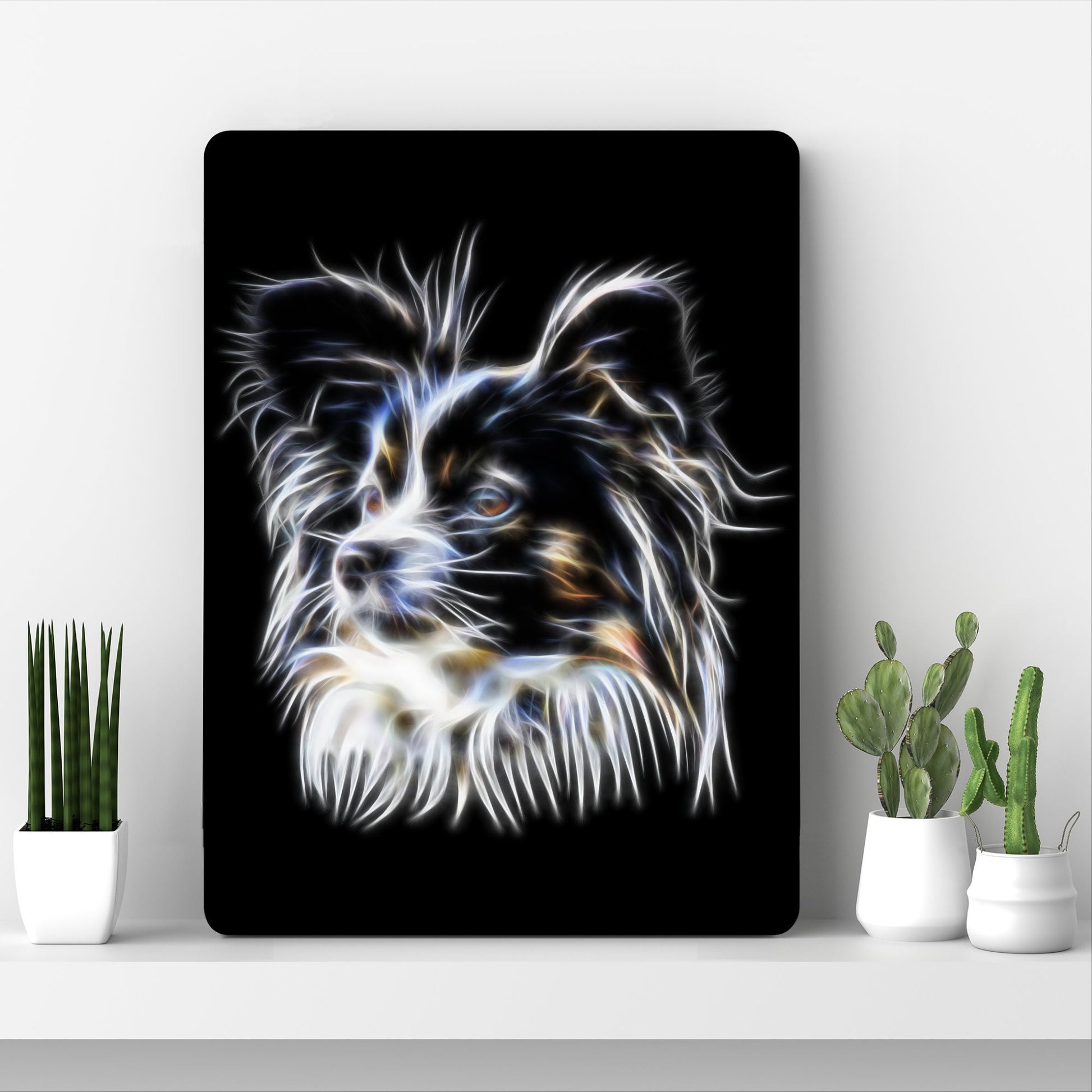 Papillon Aluminium Metal Wall Plaque with Stunning Fractal Art Design.