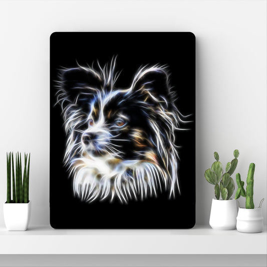 Papillon Aluminium Metal Wall Plaque with Stunning Fractal Art Design.
