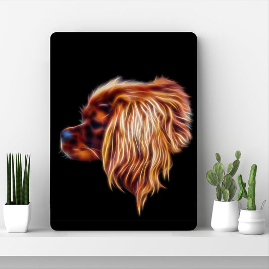 Ruby King Charles Spaniel Metal Wall Plaque