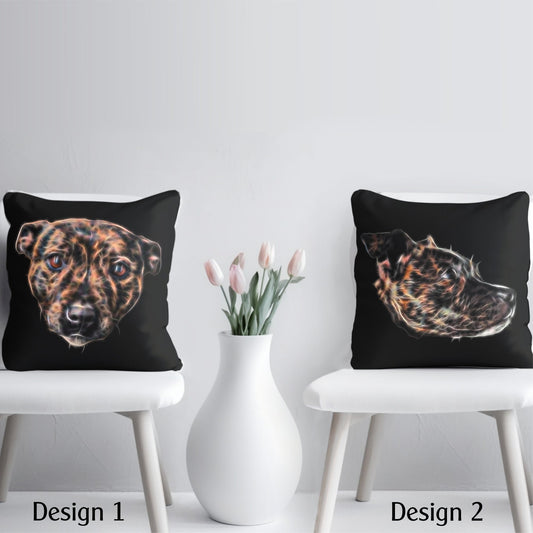 Brindle Staffordshire Bull Terrier Cushion