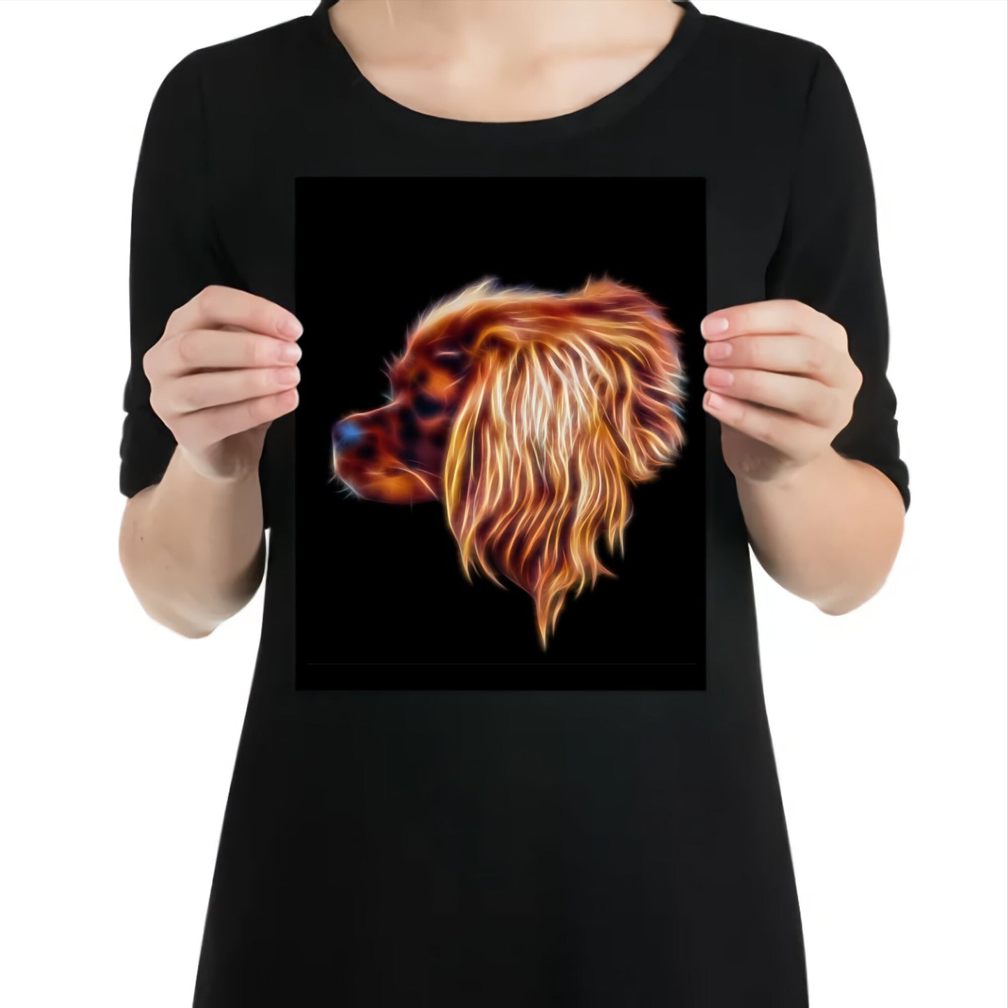 Ruby King Charles Spaniel Metal Wall Plaque