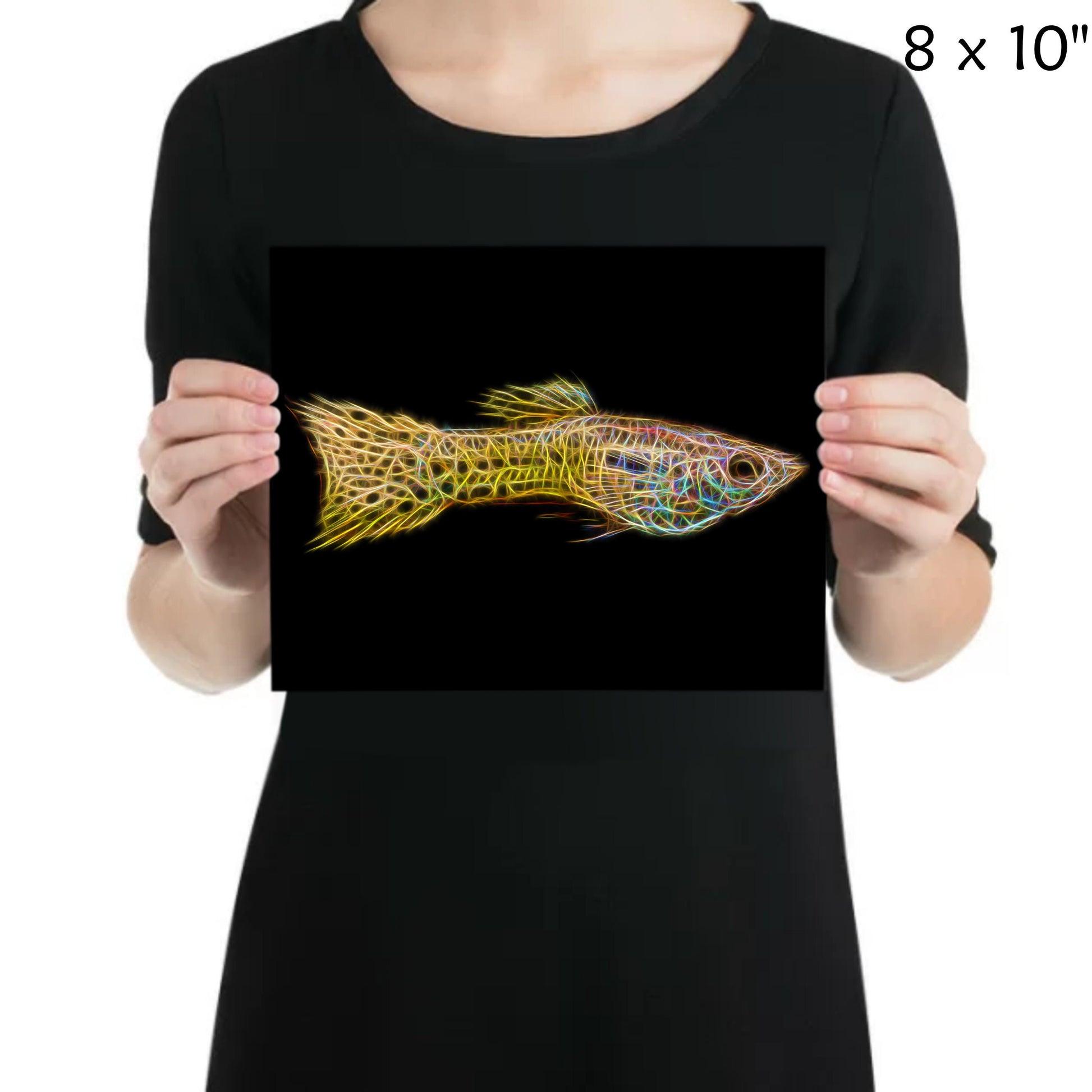 Guppy Fish Prints with Stunning Fractal Art Designs.