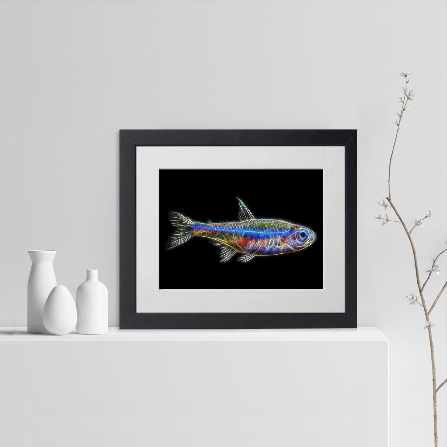 Tetra Fish Prints with Stunning Fractal Art Designs.