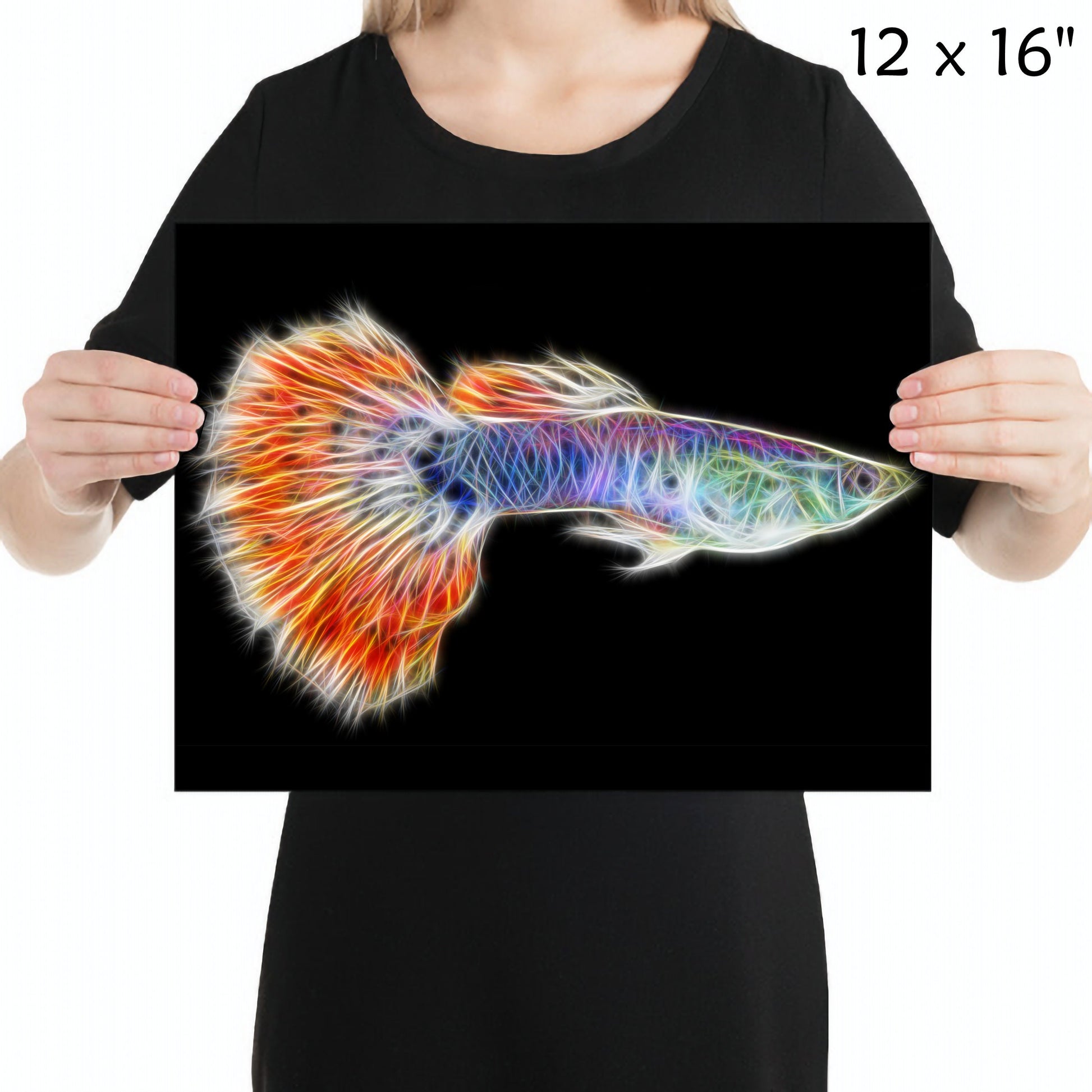 Guppy Fish Prints with Stunning Fractal Art Designs.