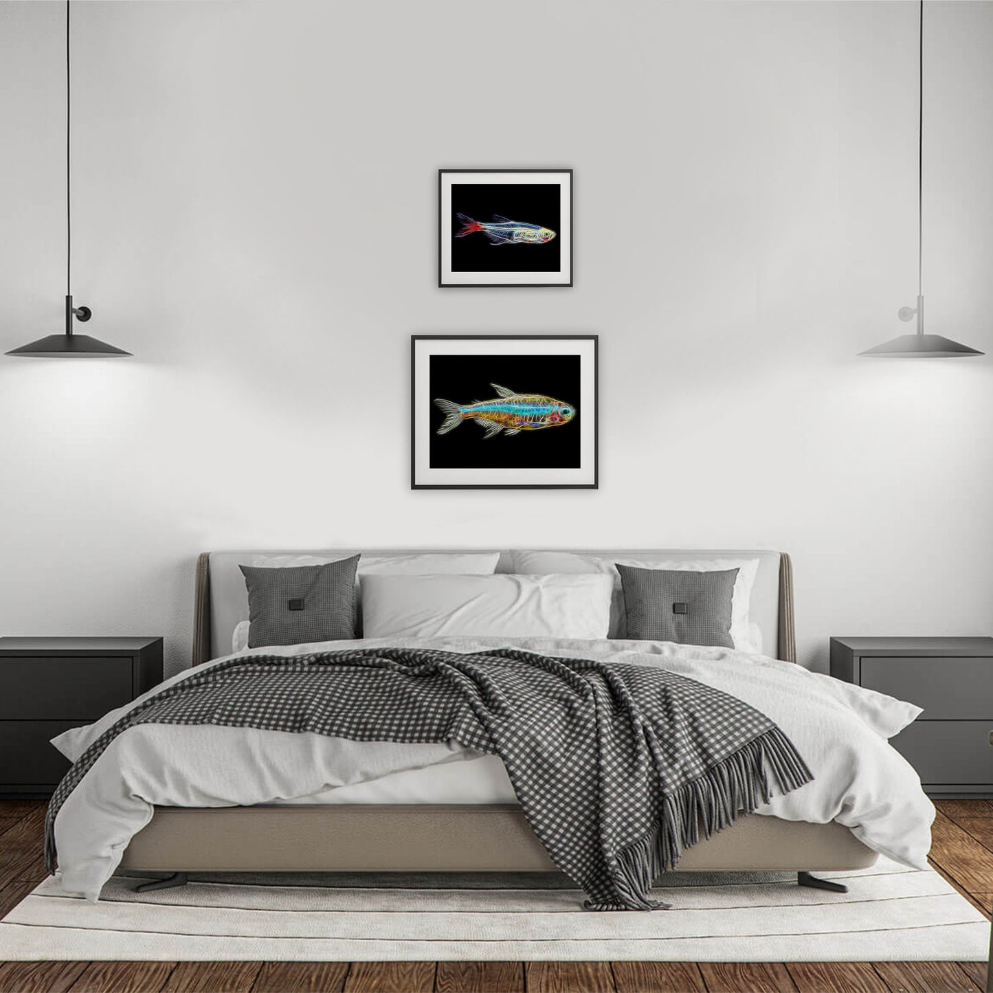 Tetra Fish Prints with Stunning Fractal Art Designs.