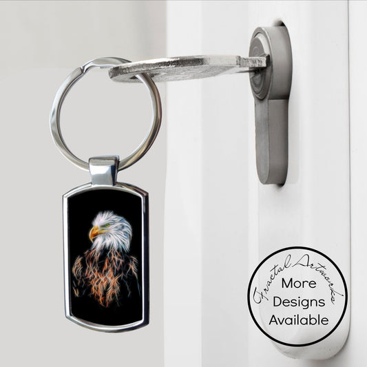 Eagle - Bald Eagle Keyring Fractal Art Design