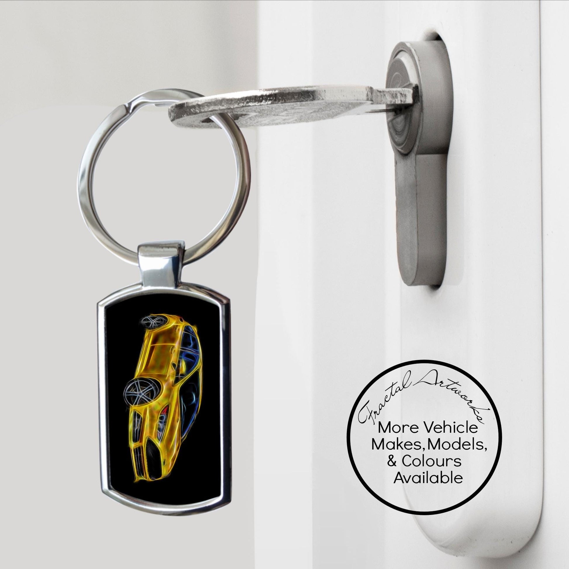 Ford Focus ST MK3 Car Metal Rectangle Keyring