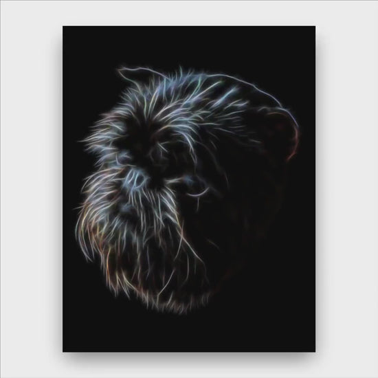 Australian Cattle Dog Greeting Card with Stunning Fractal Art Design. Blank Inside for Birthdays or any other Occasion, Red Heeler