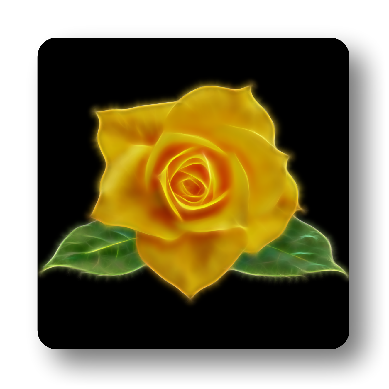 Rose (Yellow) Coaster