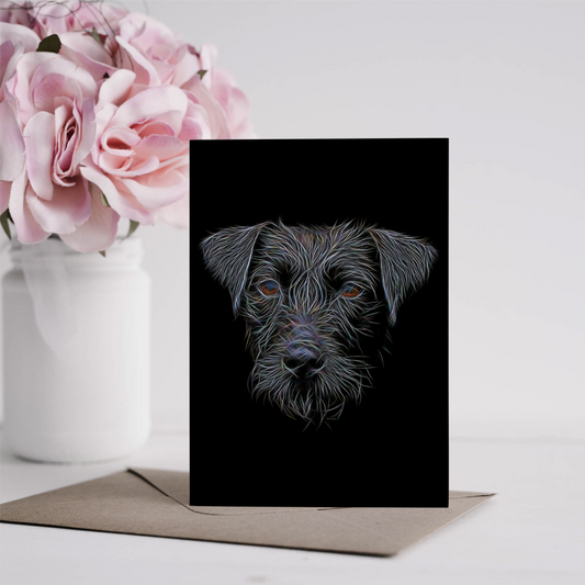 Patterdale Terrier Greeting Card Blank Inside for Birthdays or any other Occasion