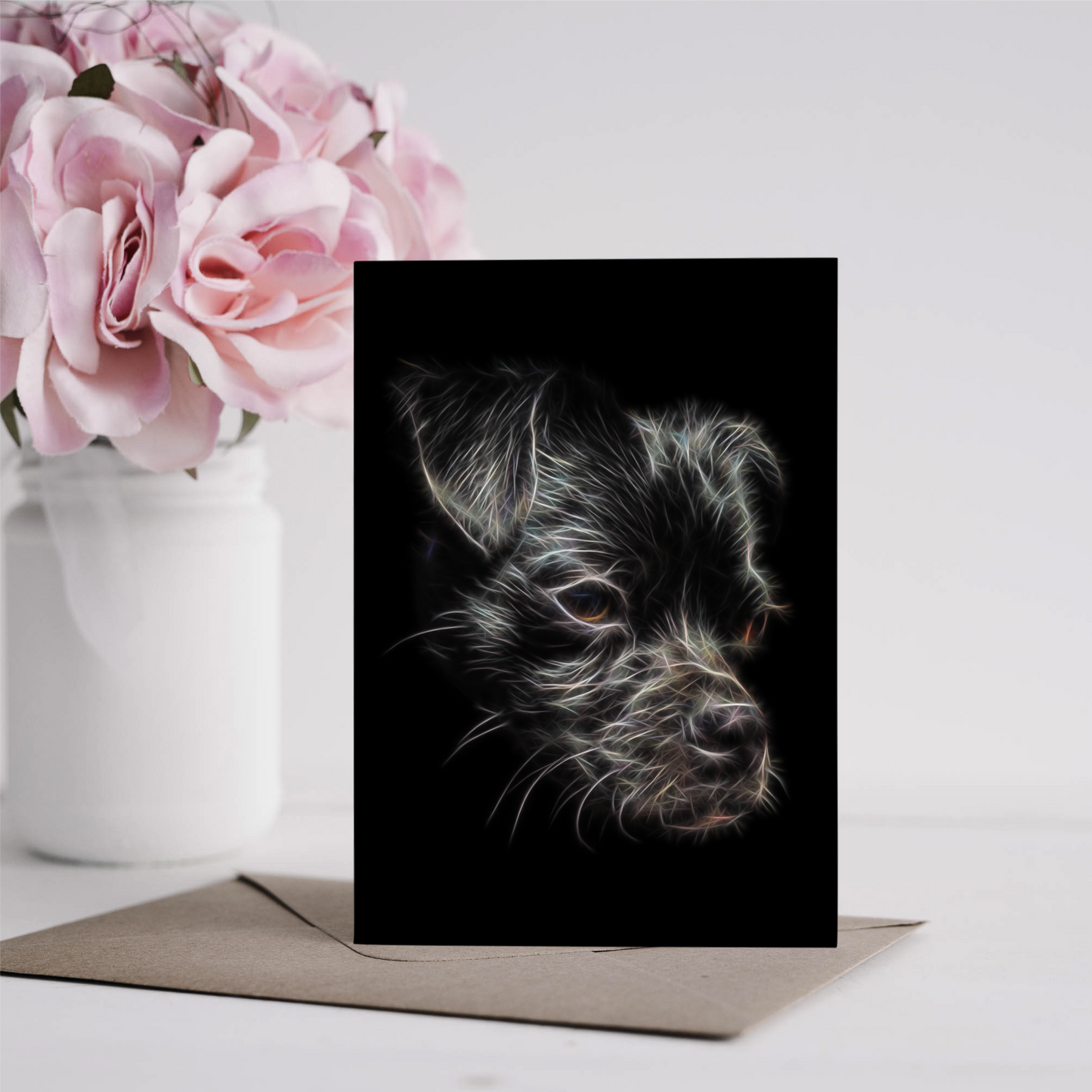 Black Chug Greeting Card Blank Inside for Birthdays or any other Occasion