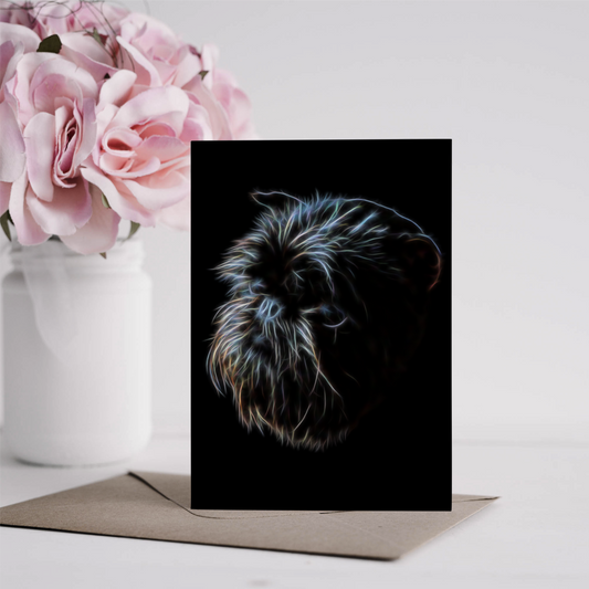 Affenpinscher Greeting Card Blank Inside for Birthdays or any other Occasion