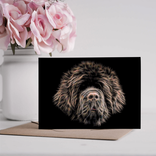 Chocolate Brown Newfoundland Greeting Card. Blank Inside for Birthdays or any other Occasion