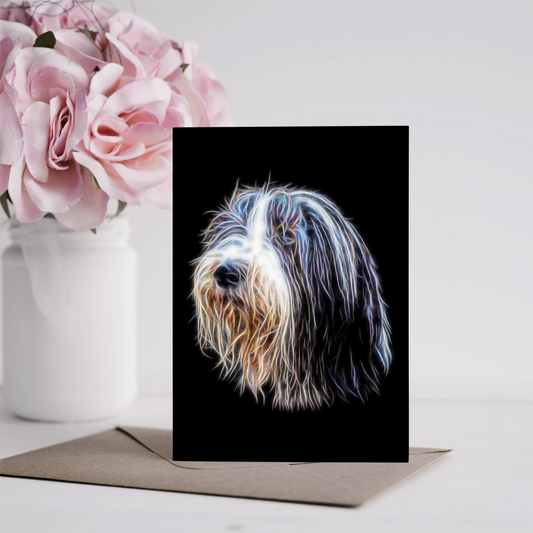 Bearded Collie Greeting Card Blank Inside for Birthdays or any other Occasion