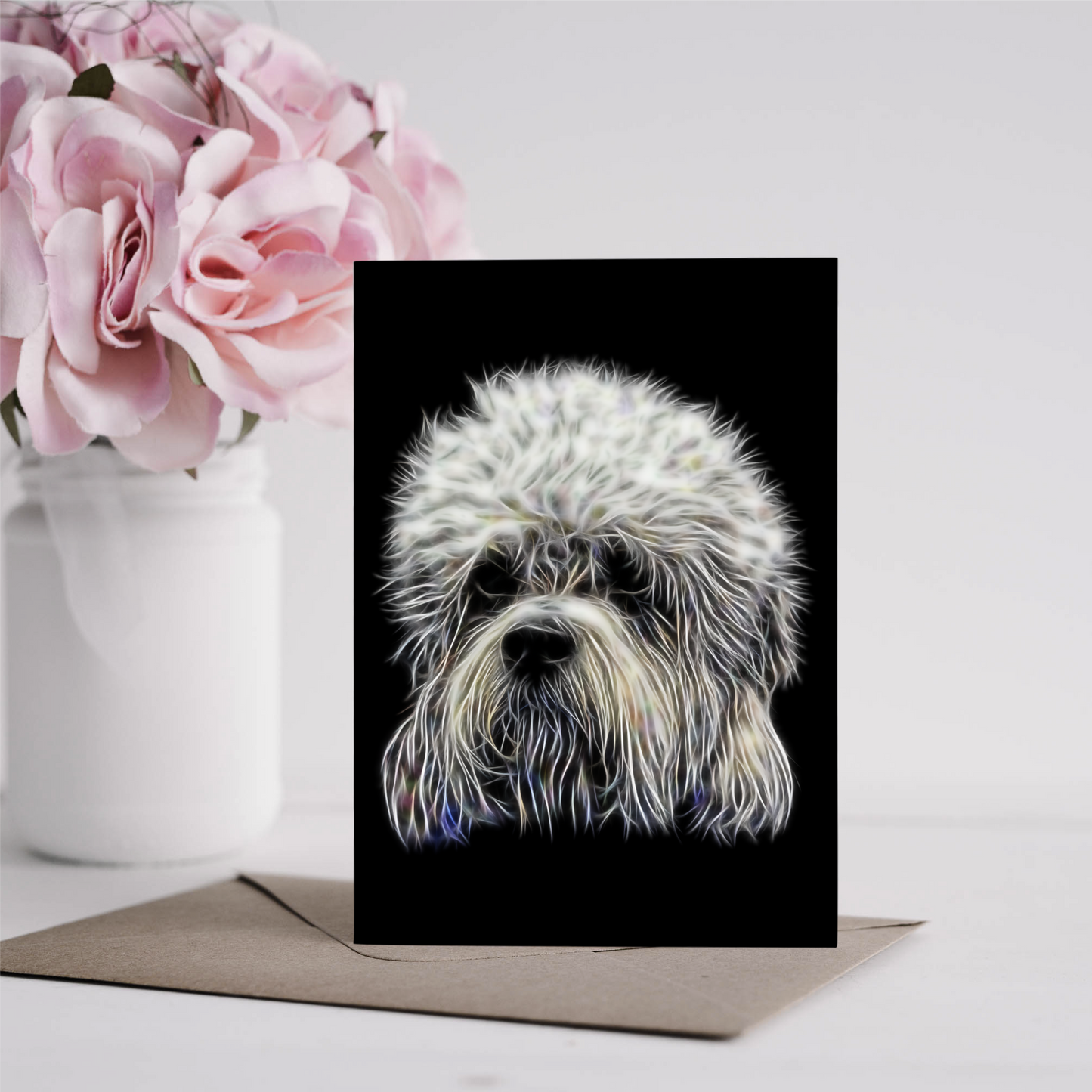 Dandie Dinmont Terrier Greeting Card Blank Inside for Birthdays or any other Occasion