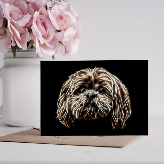 Lhasa Apso Greeting Card Blank Inside for Birthdays or any other Occasion