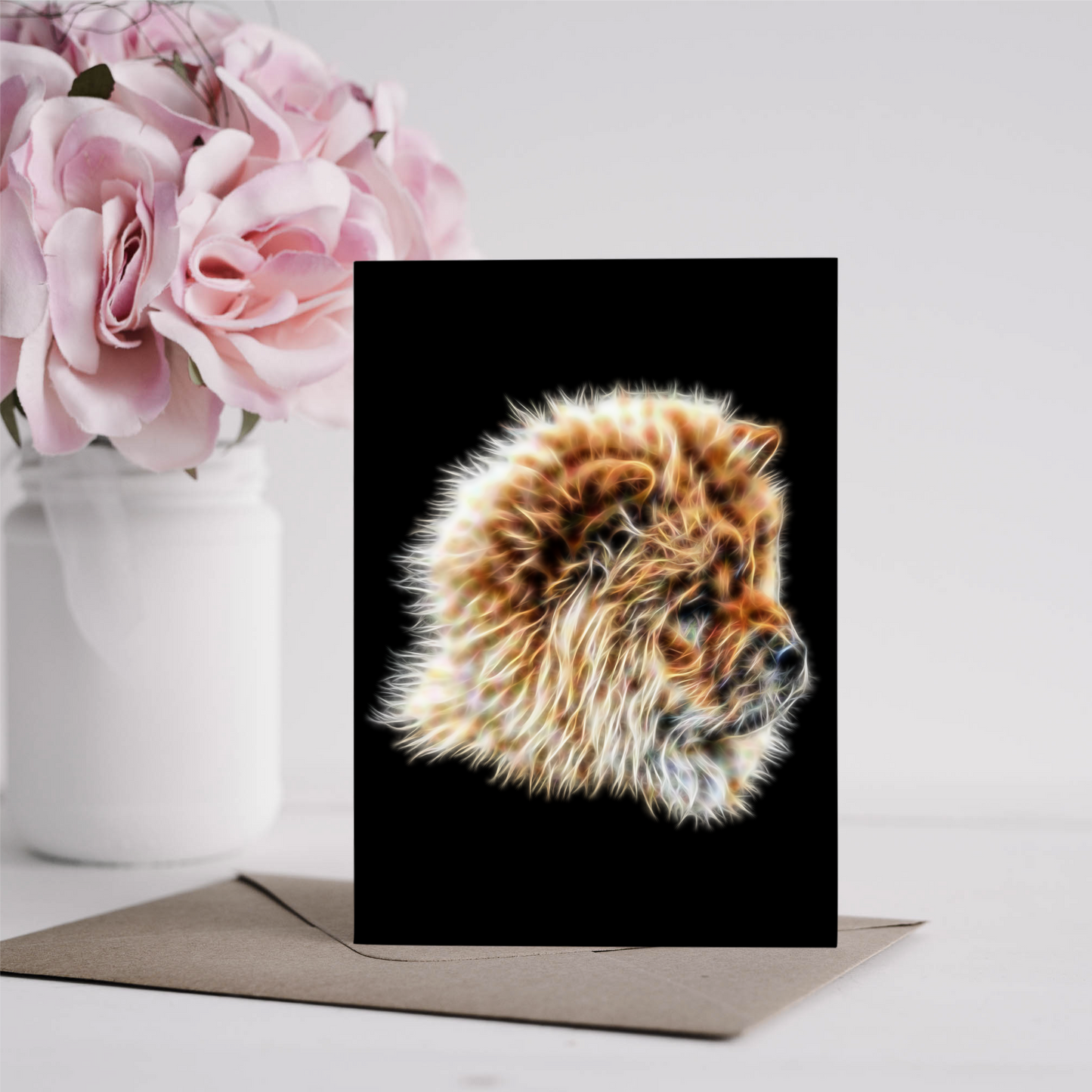 Fawn Chow Chow Greeting Card. Blank Inside for Birthdays or any other Occasion