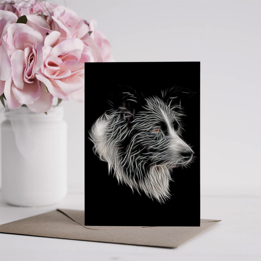 Border Collie Greeting Card Blank Inside for Birthdays or any other Occasion