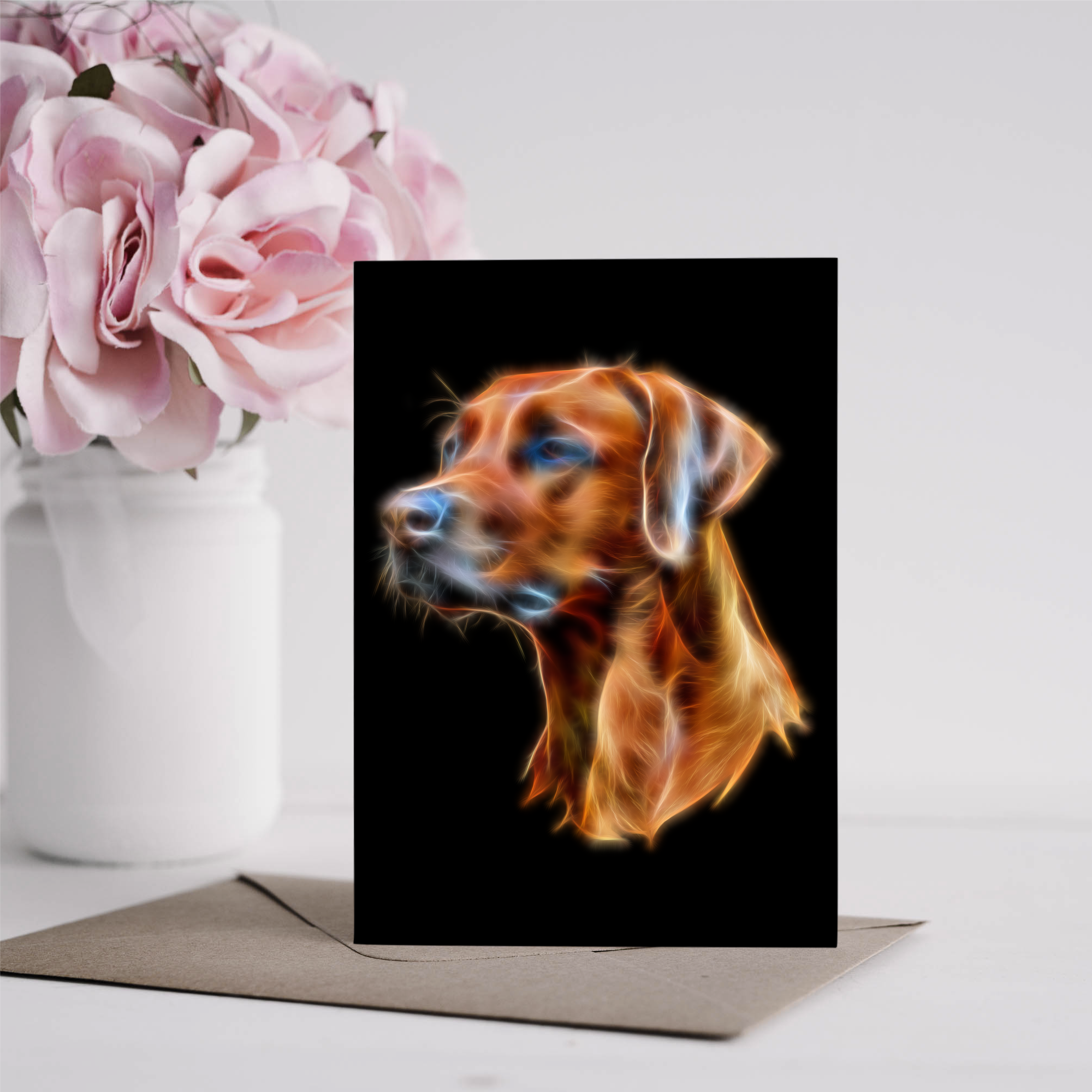 Rhodesian Ridgeback Greeting Card Blank Inside for Birthdays or any ot ...