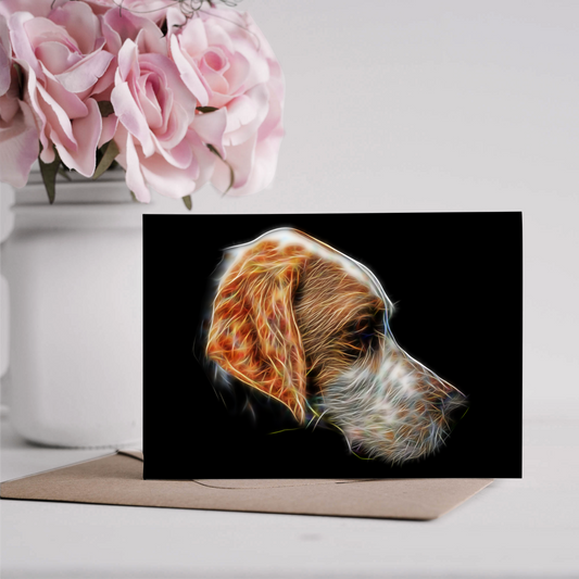 English Pointer Greeting Card. Blank Inside for Birthdays or any other Occasion