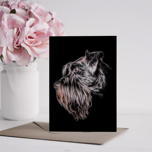 Black Schnauzer Greeting Card Blank Inside for Birthdays or any other Occasion