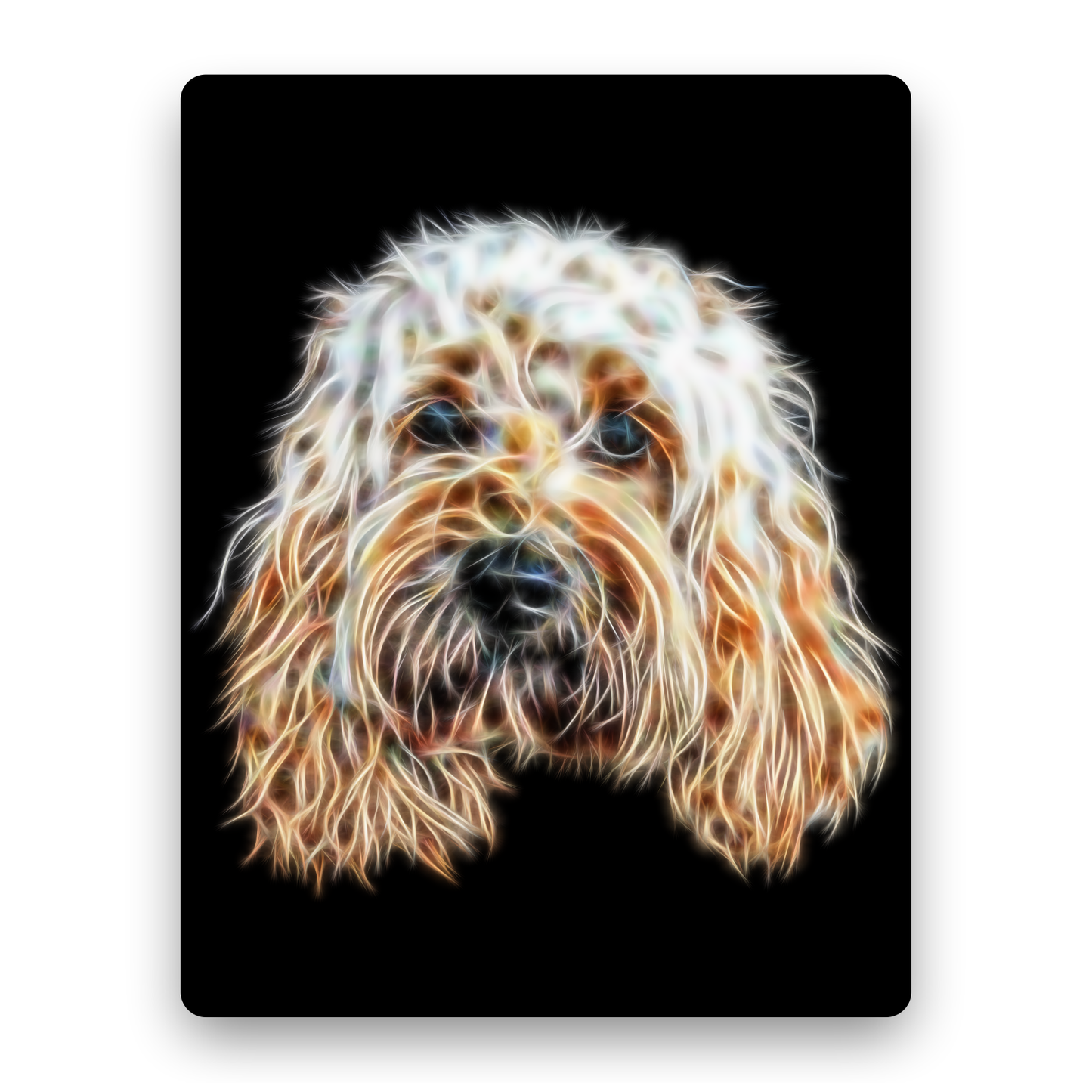 Apricot & Champagne Cockapoo Metal Wall Plaque