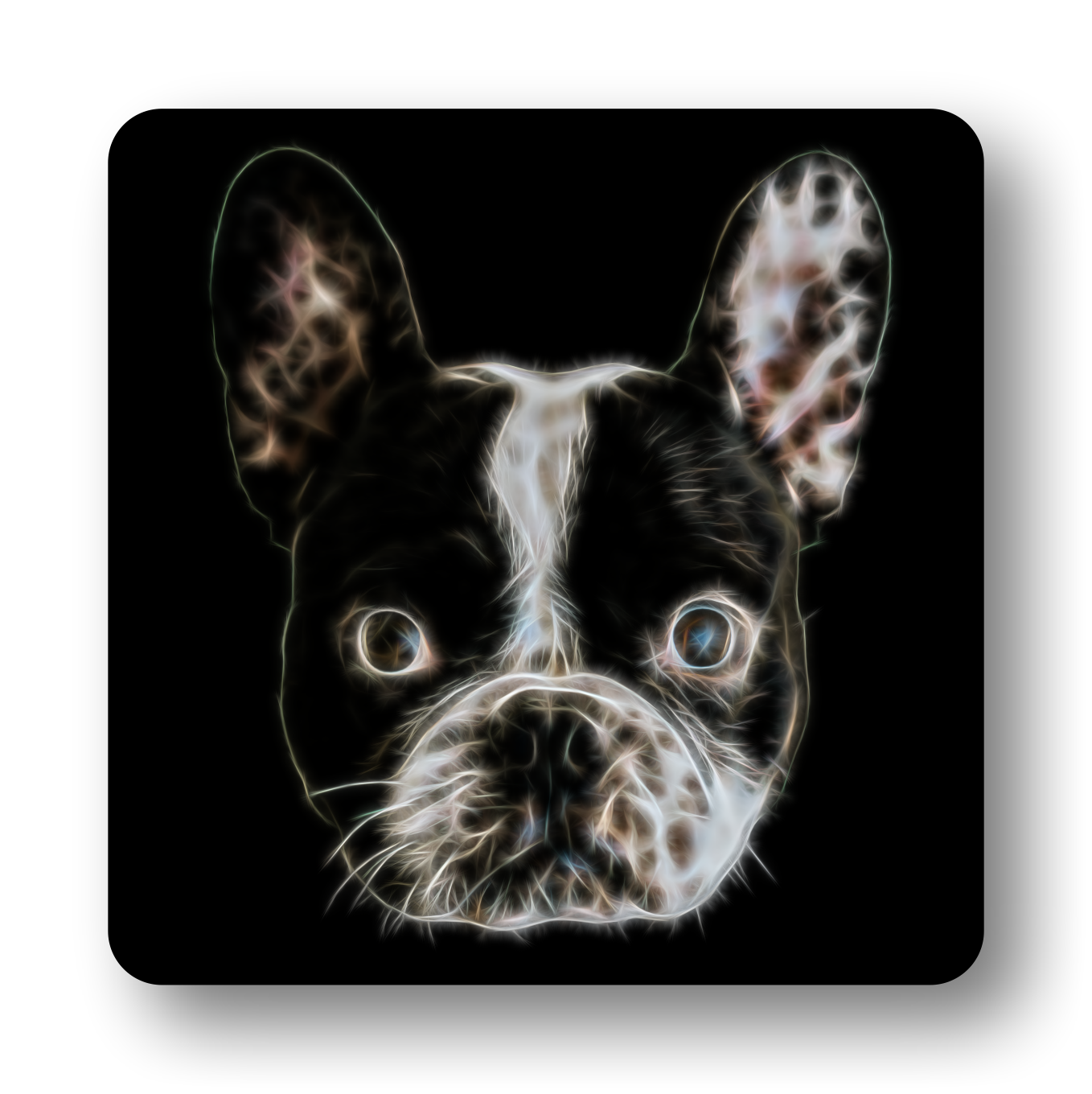 French Bulldog Coaster Fractal Art Design