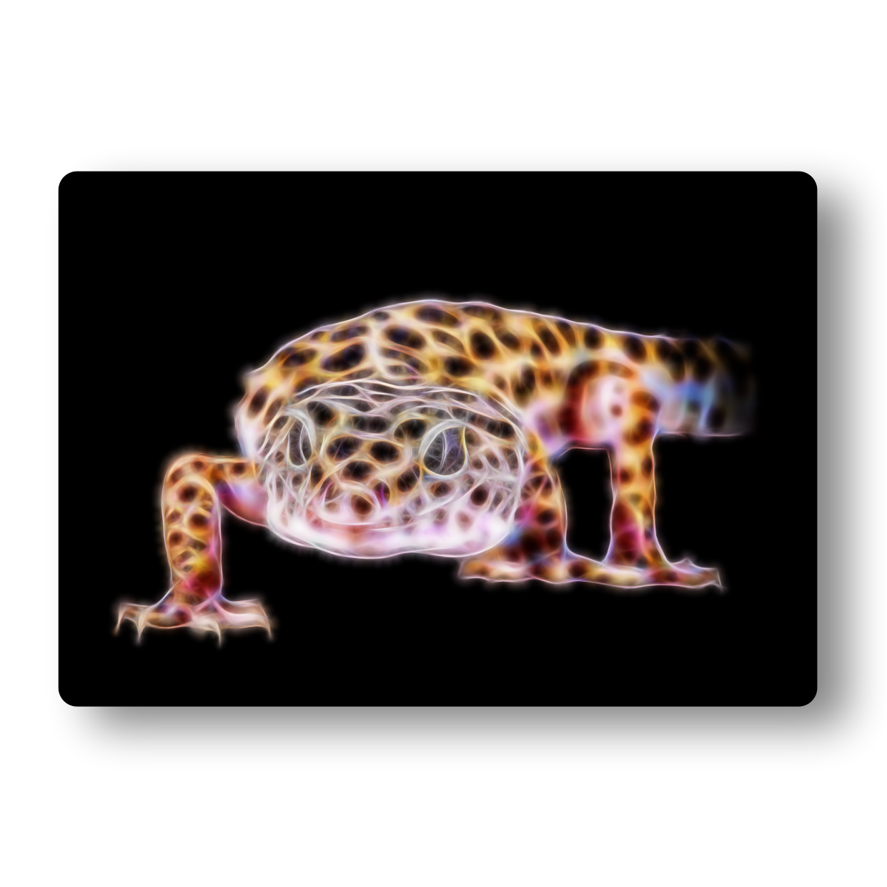 Leopard Gecko Metal Wall Plaque