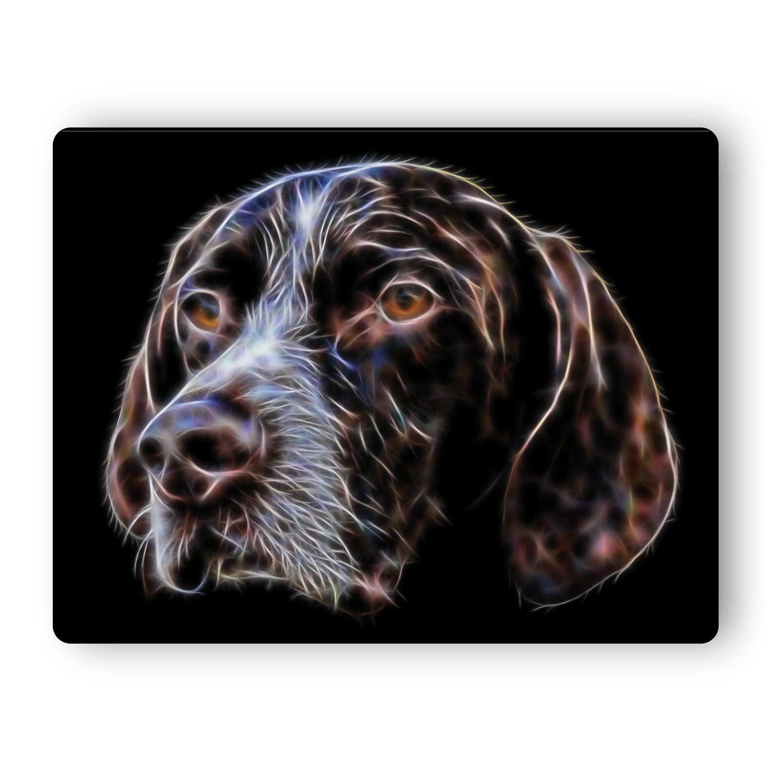 German Shorthaired Pointer Metal Wall Plaque with Stunning Fractal Art Design