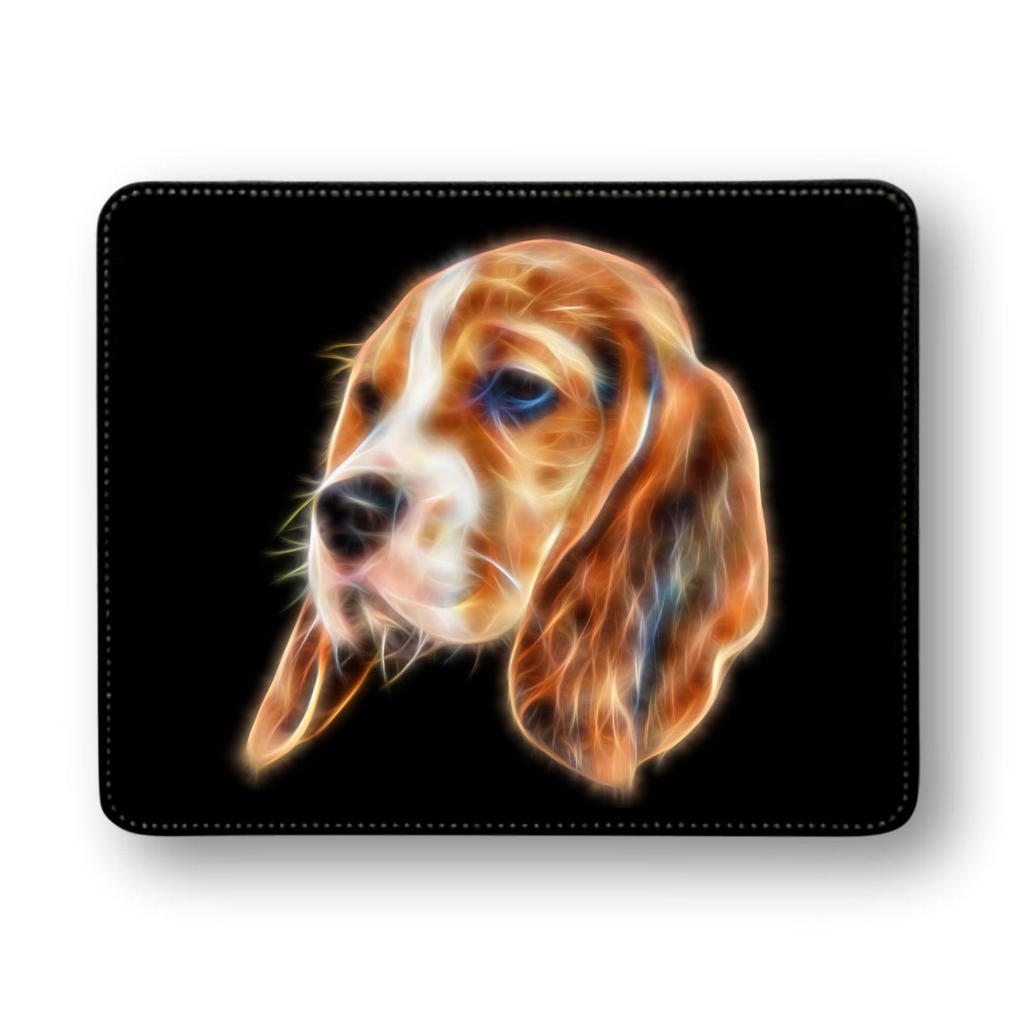 Beagle Fractal Art Aluminium Metal Wall Plaque. Also available as Mouse Pad, Keychain or Coaster.