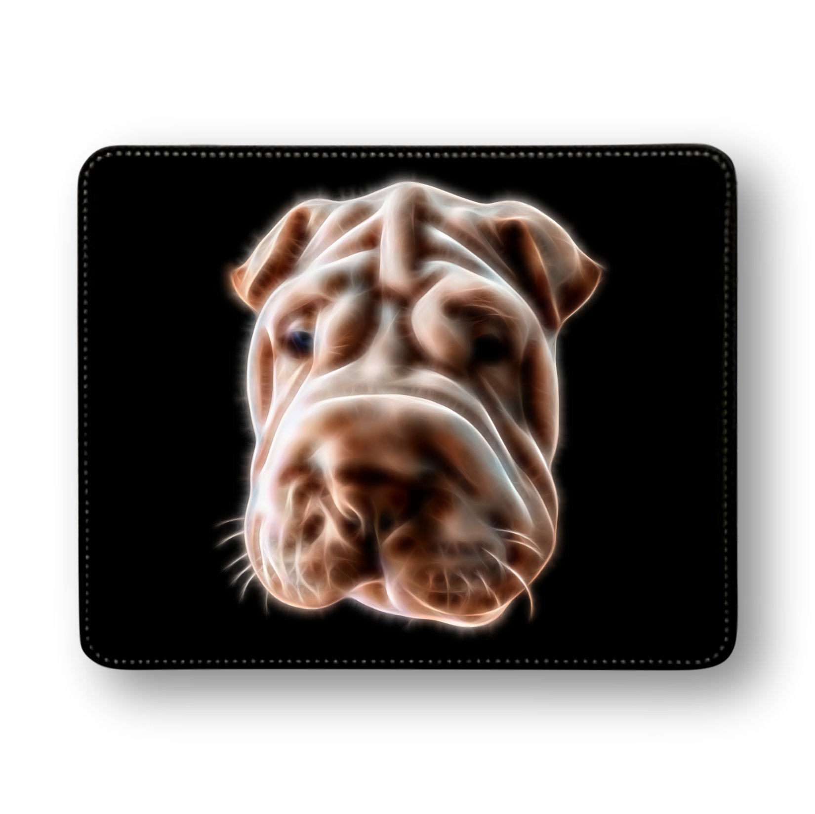 Shar Pei Metal Wall Plaque with Stunning Fractal Art Design. Also available as Mouse Pad,, Keychain, or Coaster.