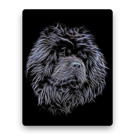 Black Chow Chow Metal Wall Plaque with Stunning Fractal Art Design,  Perfect Chow Chow Owner or Dog Lover Gift.