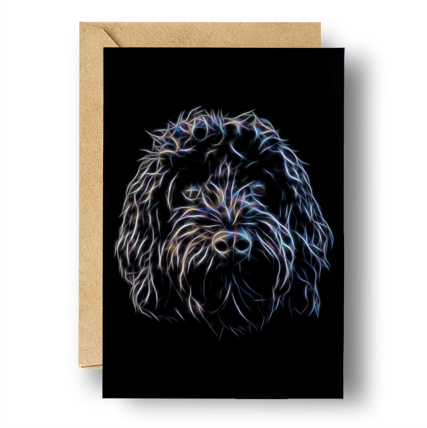 Black Cockapoo Greeting Card Blank Inside for Birthdays or any other Occasion