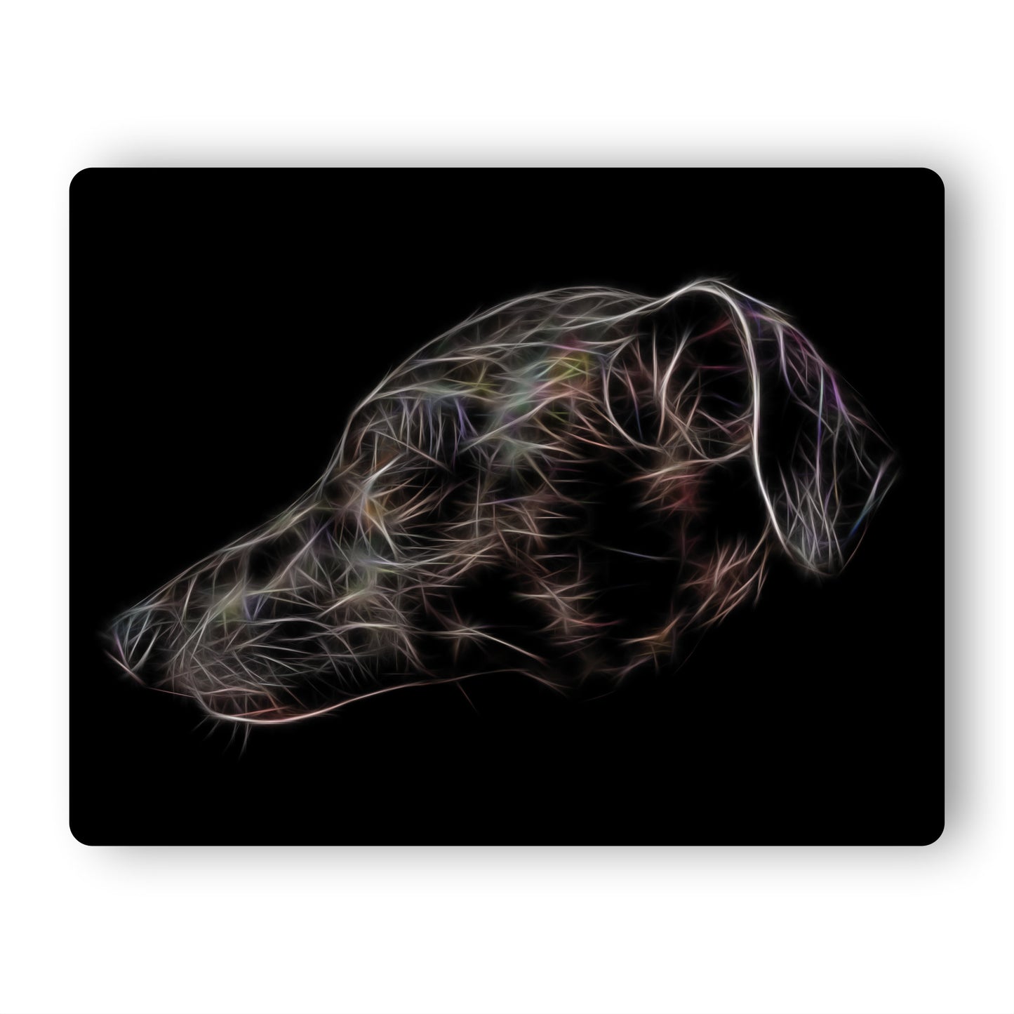 Italian Greyhound Metal Wall Plaque with Fractal Art Design,  Perfect Dog Owner Gift.