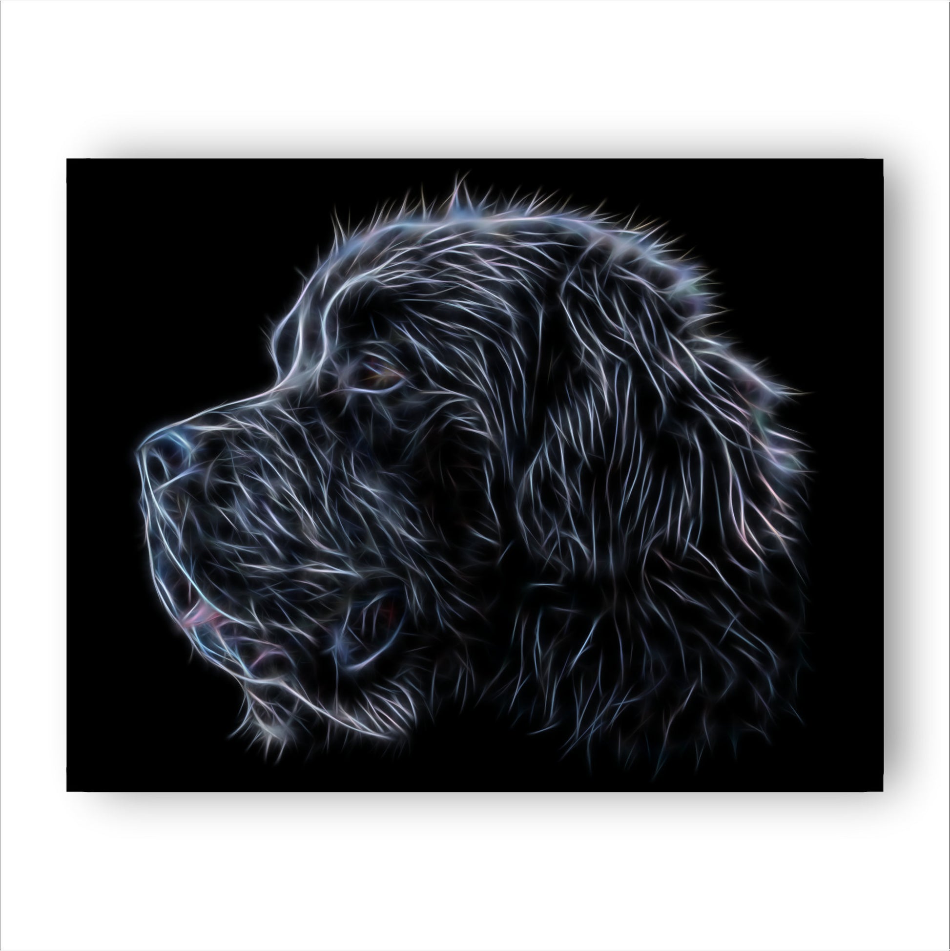Newfoundland Print with Stunning Fractal Art Design. Various Sizes Available