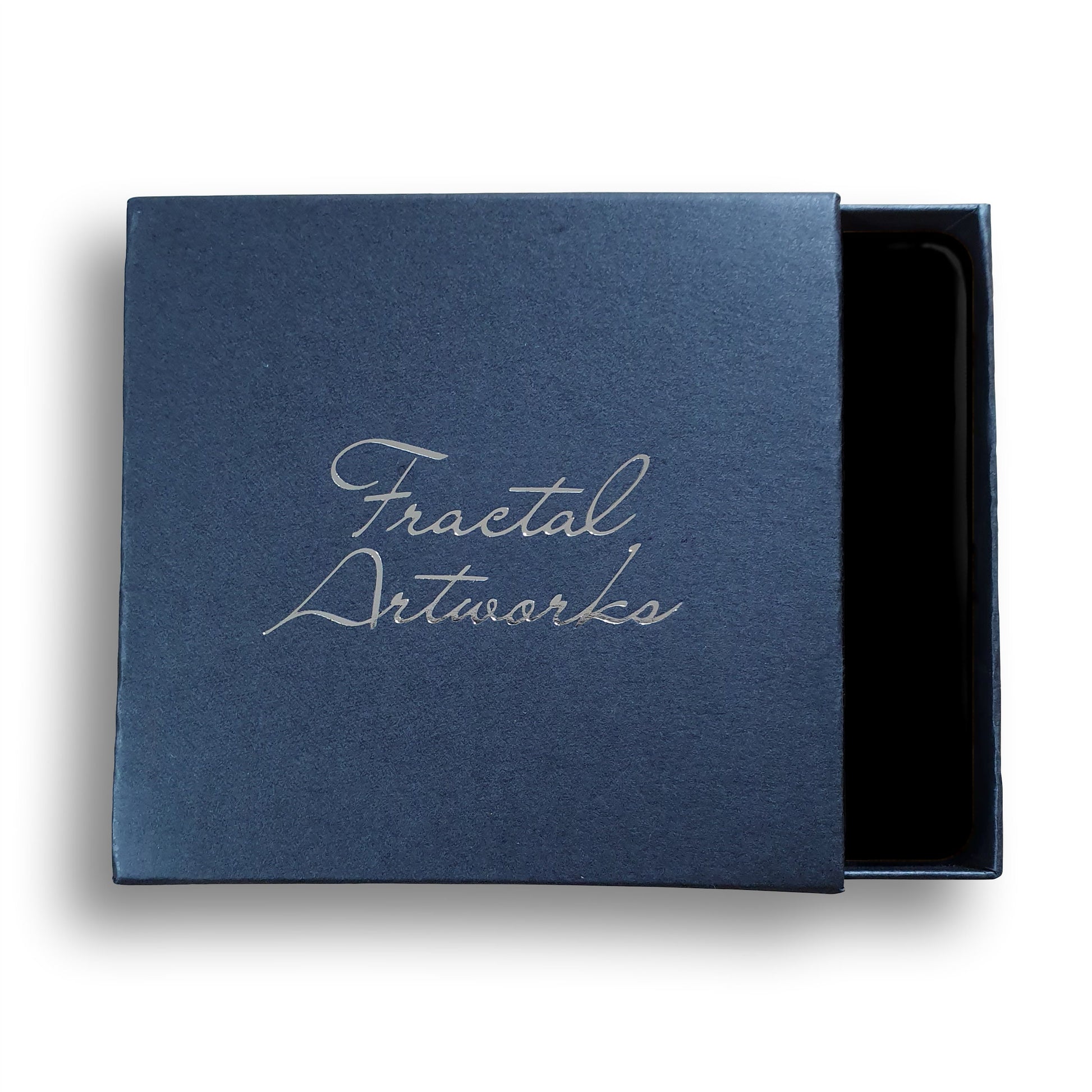 Black American Akita Coasters, Set of 2, with Stunning Fractal Art Design.