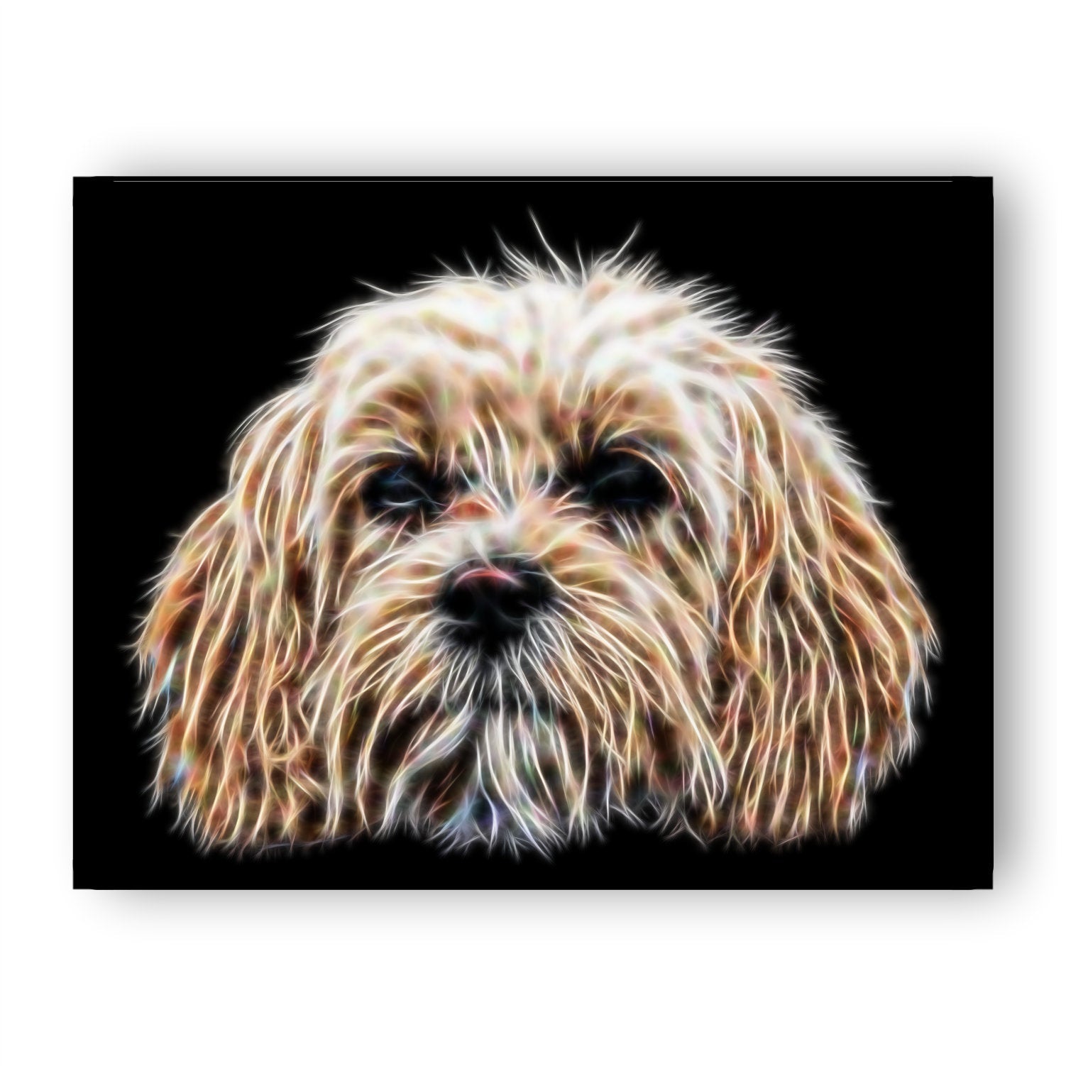 Cavachon Print with Stunning Fractal Art Design. Various Sizes Available