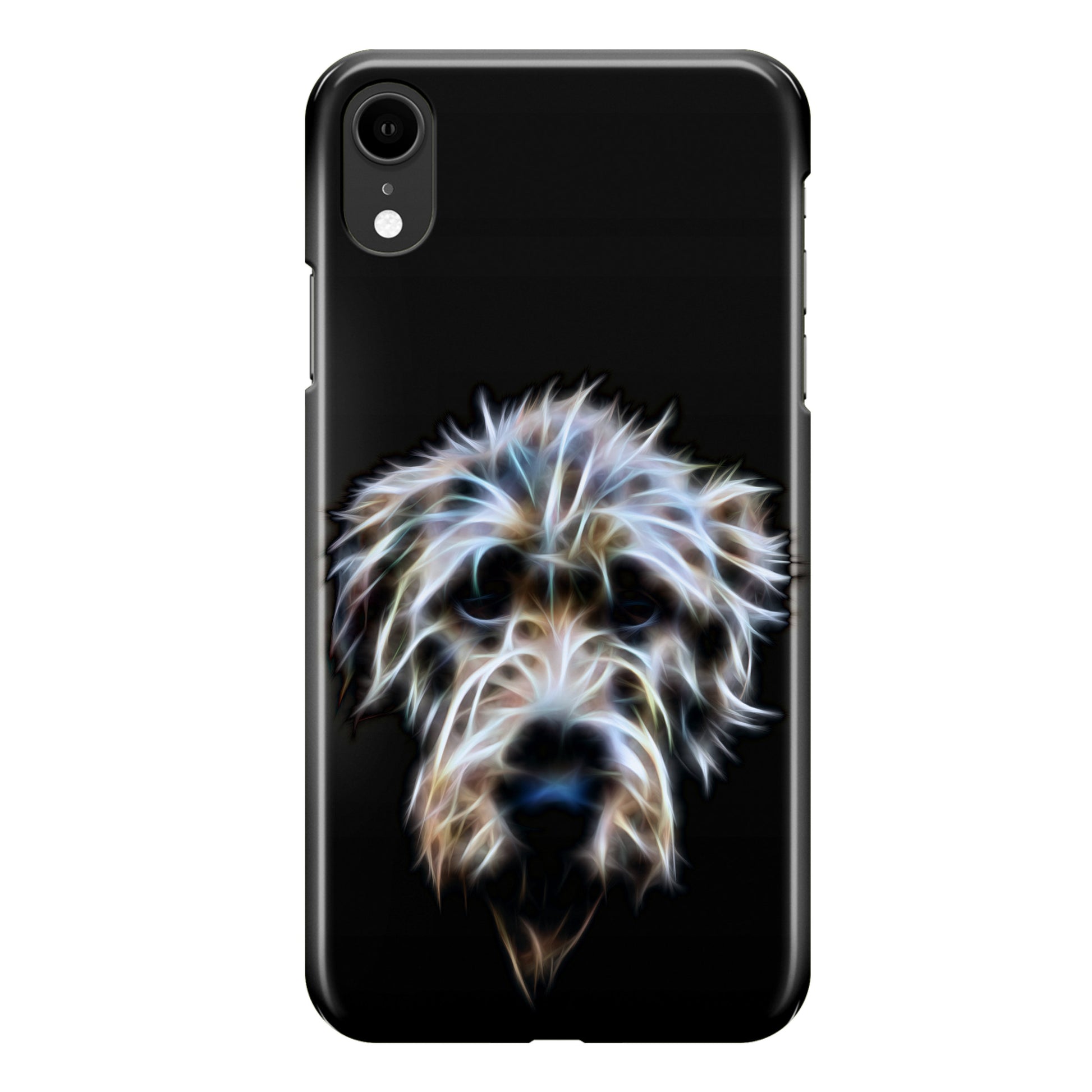 Irish Wolfhound Phone Case with Stunning Fractal Art Design. For Samsung or iPhone.