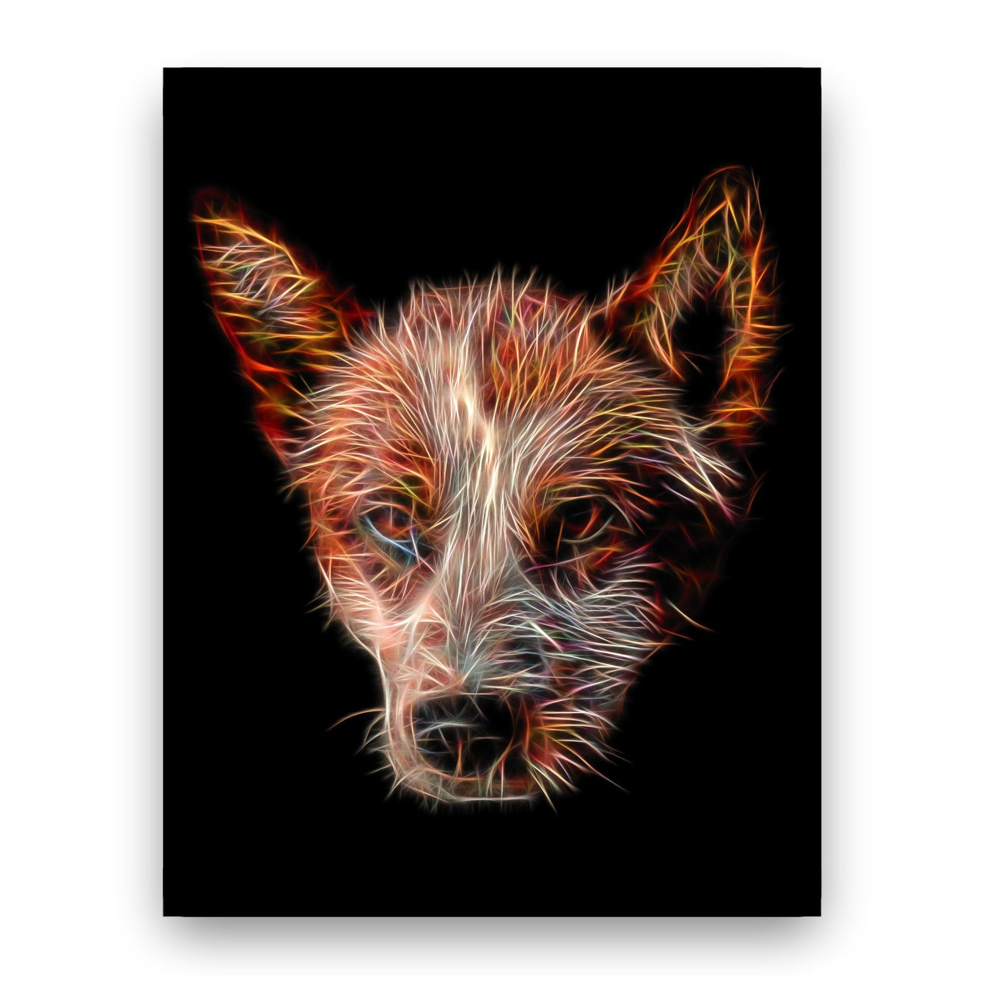 Australian Cattle Dog Print with Stunning Fractal Art Design. Various Sizes Available (Red Heeler)