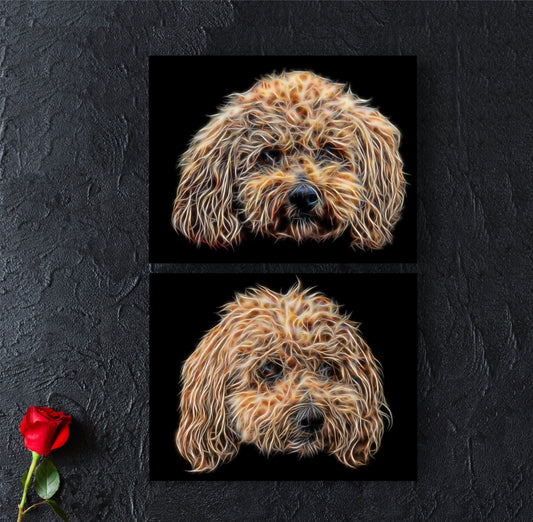 Poochon Print with Stunning Fractal Art Design. Various Sizes Available