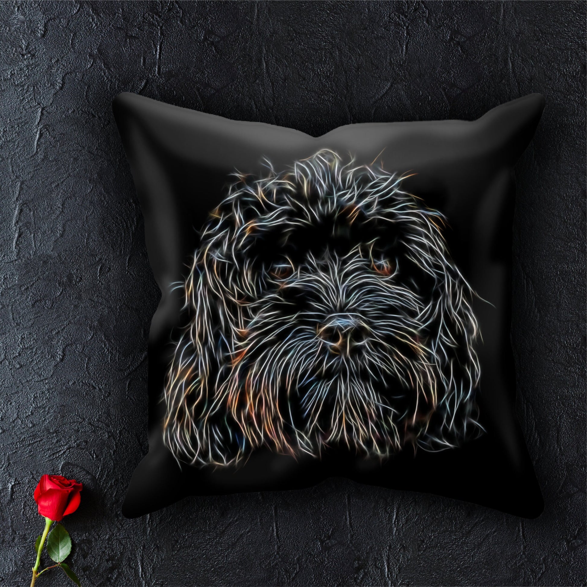 Black Cavapoo Cushion