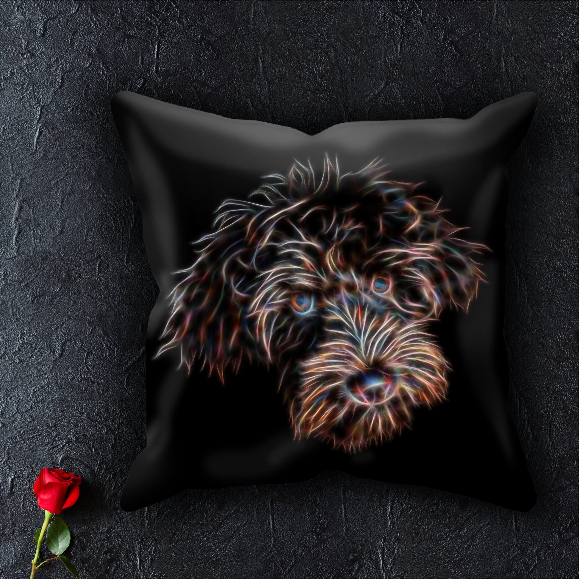 Chocolate Labradoodle Cushion and Insert