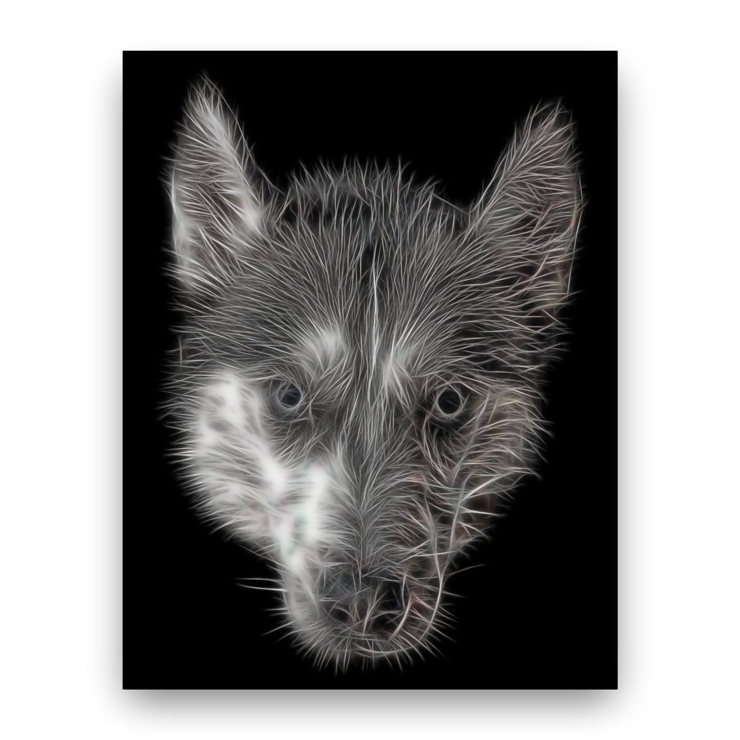 Siberian Husky Print with Stunning Fractal Art Design. Various Sizes Available